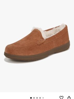 Vionic Men's Chestnut Suede Slip-On with Cream Shearling